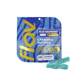 Blue Raspberry – Nighttime Gummy Straws – 100mg