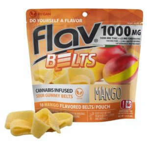 Flav Mango Belts 1000mg THC - Flav Edibles